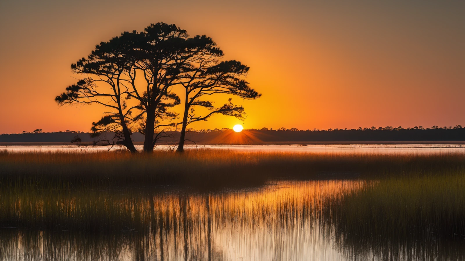 Currituck Sound marshland on the North Carolina mainland